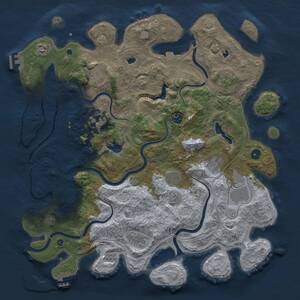 Thumbnail Rust Map: Procedural Map, Size: 4500, Seed: 32569985, 15 Monuments