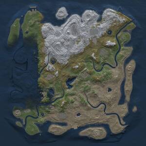 Thumbnail Rust Map: Procedural Map, Size: 4500, Seed: 909023972, 16 Monuments