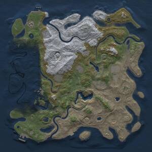 Thumbnail Rust Map: Procedural Map, Size: 4500, Seed: 1988362778, 16 Monuments
