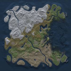 Thumbnail Rust Map: Procedural Map, Size: 4750, Seed: 1688211139, 17 Monuments