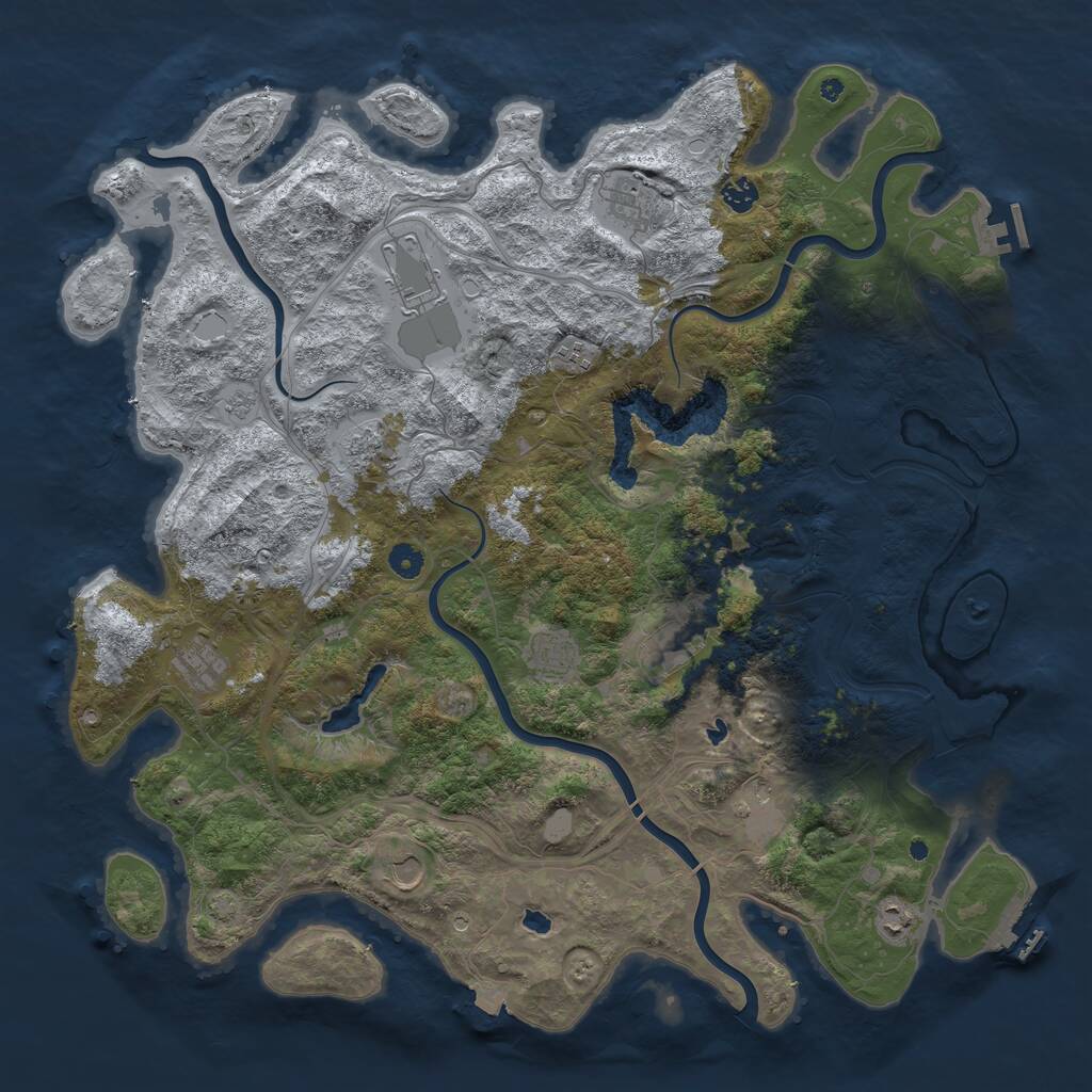 Rust Map: Procedural Map, Size: 4750, Seed: 1688211139, 17 Monuments