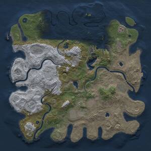 Thumbnail Rust Map: Procedural Map, Size: 4500, Seed: 762721458, 17 Monuments