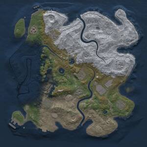 Thumbnail Rust Map: Procedural Map, Size: 3750, Seed: 2102025, 16 Monuments