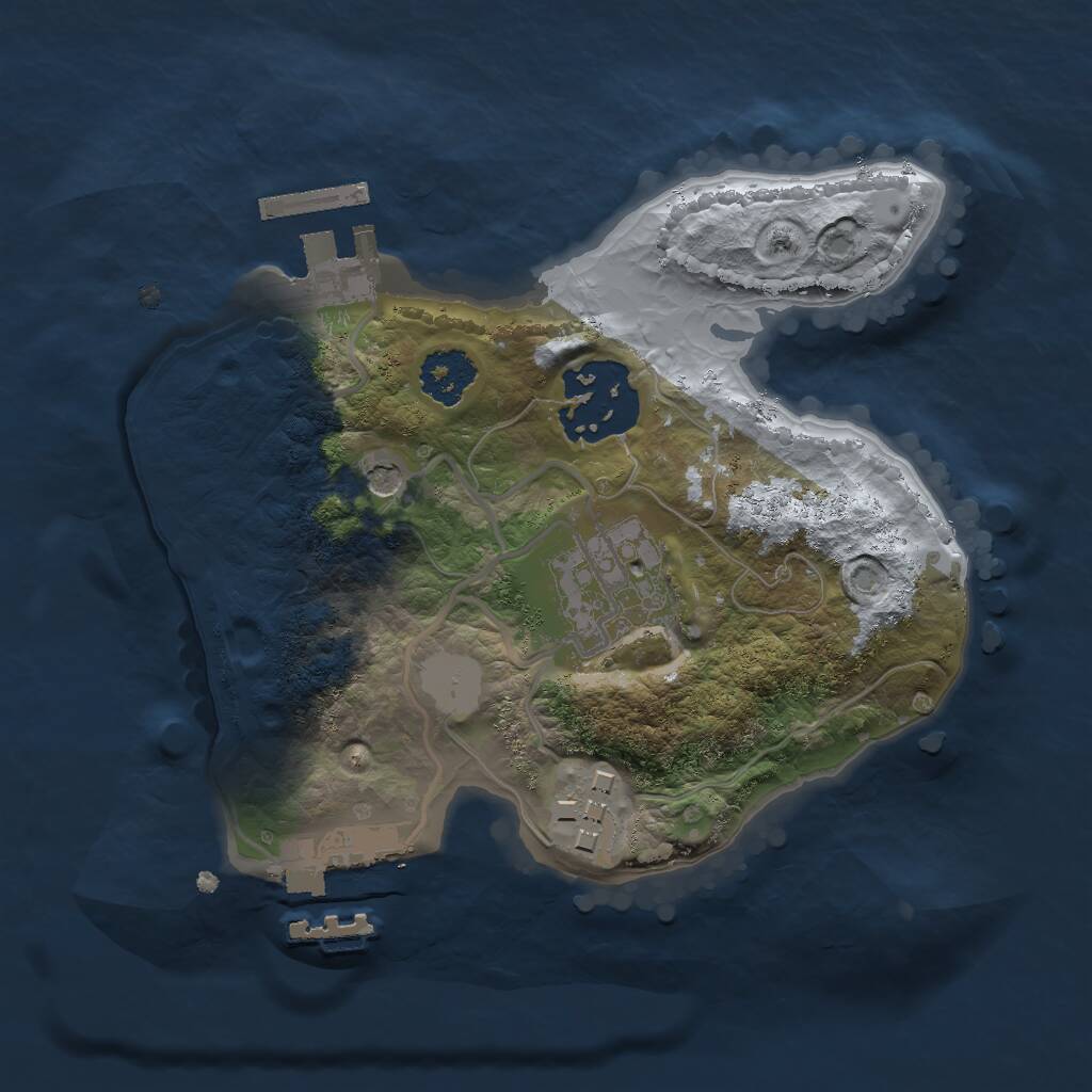 Rust Map: Procedural Map, Size: 2000, Seed: 715819029, 7 Monuments