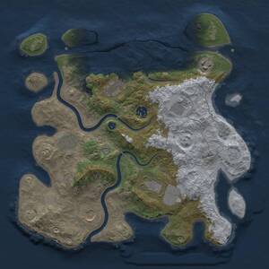 Thumbnail Rust Map: Procedural Map, Size: 3500, Seed: 2132622847, 12 Monuments