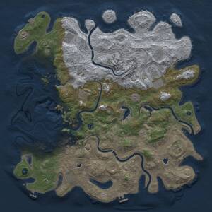 Thumbnail Rust Map: Procedural Map, Size: 5000, Seed: 36511759, 17 Monuments