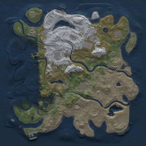 Thumbnail Rust Map: Procedural Map, Size: 4250, Seed: 465842808, 16 Monuments