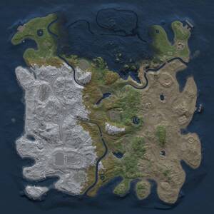 Thumbnail Rust Map: Procedural Map, Size: 4500, Seed: 78684063, 17 Monuments