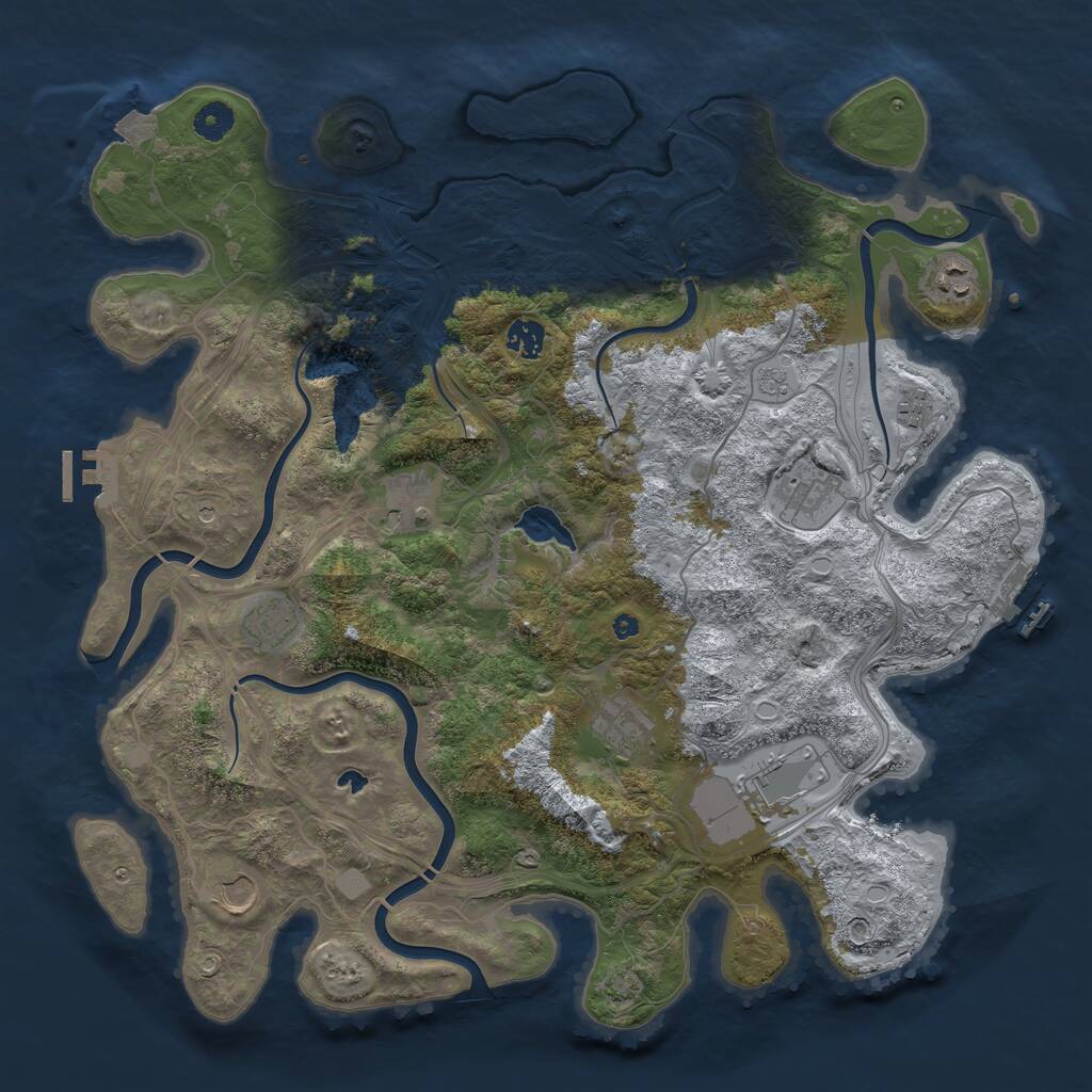 Rust Map: Procedural Map, Size: 4250, Seed: 1862706896, 15 Monuments