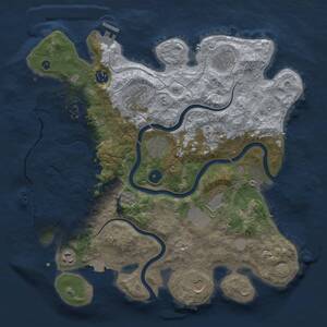 Thumbnail Rust Map: Procedural Map, Size: 3750, Seed: 1810700250, 15 Monuments