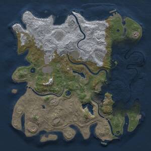 Thumbnail Rust Map: Procedural Map, Size: 4250, Seed: 57957, 17 Monuments