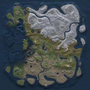 Thumbnail Rust Map: Procedural Map, Size: 4500, Seed: 841654694, 16 Monuments