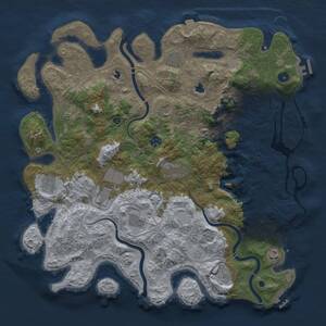 Thumbnail Rust Map: Procedural Map, Size: 4500, Seed: 875748443, 17 Monuments