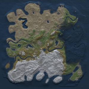 Thumbnail Rust Map: Procedural Map, Size: 4500, Seed: 171454166, 17 Monuments