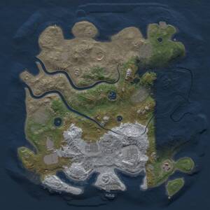 Thumbnail Rust Map: Procedural Map, Size: 3750, Seed: 1140794009, 16 Monuments