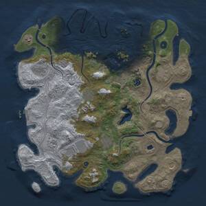Thumbnail Rust Map: Procedural Map, Size: 4250, Seed: 541241584, 17 Monuments