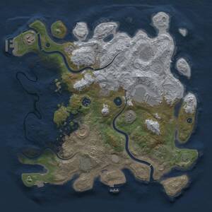 Thumbnail Rust Map: Procedural Map, Size: 3800, Seed: 435438264, 15 Monuments