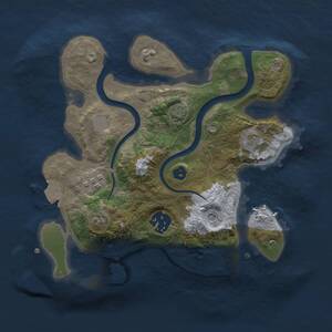 Thumbnail Rust Map: Procedural Map, Size: 2450, Seed: 1714577778, 5 Monuments
