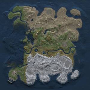 Thumbnail Rust Map: Procedural Map, Size: 4000, Seed: 1143951319, 16 Monuments