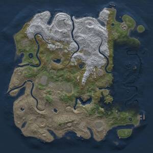Thumbnail Rust Map: Procedural Map, Size: 4500, Seed: 1282671162, 16 Monuments