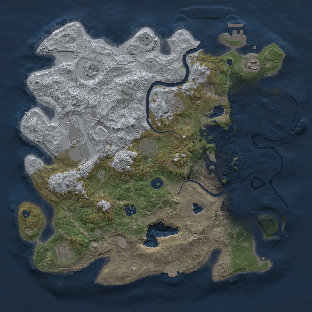 Rust Map: Procedural Map, Size: 4000, Seed: 1478577528, 15 Monuments