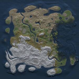 Thumbnail Rust Map: Procedural Map, Size: 4500, Seed: 876461310, 15 Monuments