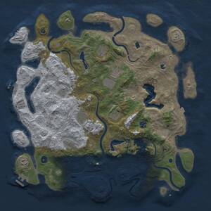 Thumbnail Rust Map: Procedural Map, Size: 4500, Seed: 1298265450, 15 Monuments