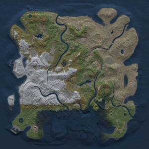Thumbnail Rust Map: Procedural Map, Size: 4500, Seed: 307971341, 15 Monuments