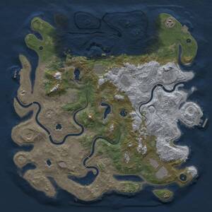 Thumbnail Rust Map: Procedural Map, Size: 4500, Seed: 481820, 17 Monuments