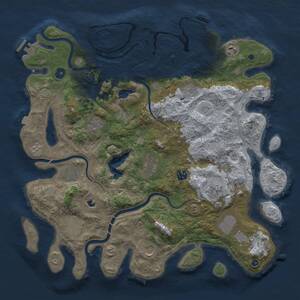 Thumbnail Rust Map: Procedural Map, Size: 4250, Seed: 1700526234, 17 Monuments