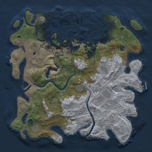 Thumbnail Rust Map: Procedural Map, Size: 4500, Seed: 1033321500, 14 Monuments