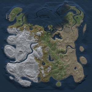 Thumbnail Rust Map: Procedural Map, Size: 4250, Seed: 1493000422, 16 Monuments