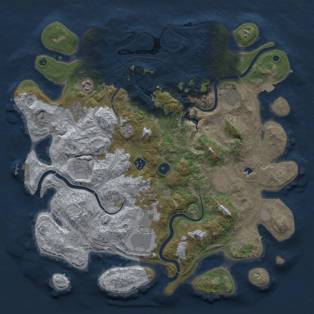 Rust Map: Procedural Map, Size: 4250, Seed: 135407390, 15 Monuments