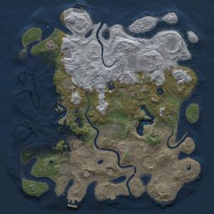 Thumbnail Rust Map: Procedural Map, Size: 4500, Seed: 126447975, 17 Monuments