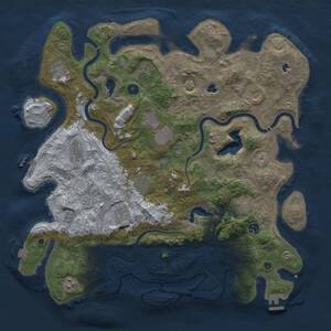 Thumbnail Rust Map: Procedural Map, Size: 4500, Seed: 836656466, 17 Monuments