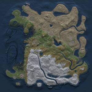 Thumbnail Rust Map: Procedural Map, Size: 4250, Seed: 558319737, 16 Monuments