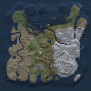 Thumbnail Rust Map: Procedural Map, Size: 3750, Seed: 400616044, 15 Monuments