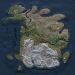 Thumbnail Rust Map: Procedural Map, Size: 3500, Seed: 173665255, 14 Monuments