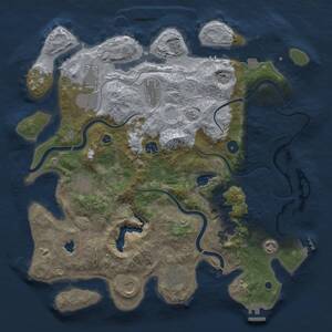 Thumbnail Rust Map: Procedural Map, Size: 4000, Seed: 876222, 15 Monuments