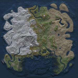 Thumbnail Rust Map: Procedural Map, Size: 5000, Seed: 783621962, 16 Monuments