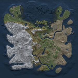 Thumbnail Rust Map: Procedural Map, Size: 4250, Seed: 2146801429, 16 Monuments