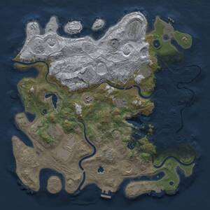 Thumbnail Rust Map: Procedural Map, Size: 4250, Seed: 1696450750, 17 Monuments