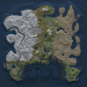 Thumbnail Rust Map: Procedural Map, Size: 4000, Seed: 286308872, 17 Monuments
