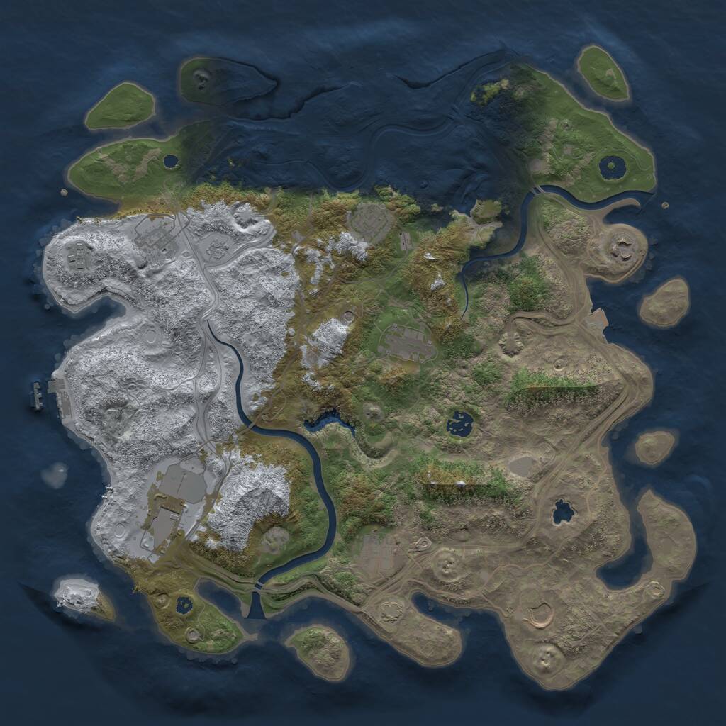 Rust Map: Procedural Map, Size: 4250, Seed: 106454551, 15 Monuments