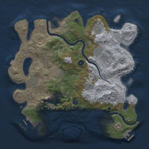 Thumbnail Rust Map: Procedural Map, Size: 3750, Seed: 769099267, 16 Monuments