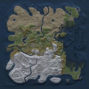 Thumbnail Rust Map: Procedural Map, Size: 4500, Seed: 2011594346, 17 Monuments