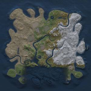 Thumbnail Rust Map: Procedural Map, Size: 3900, Seed: 365131013, 17 Monuments