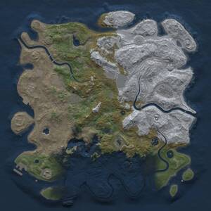 Thumbnail Rust Map: Procedural Map, Size: 4250, Seed: 1156709124, 15 Monuments