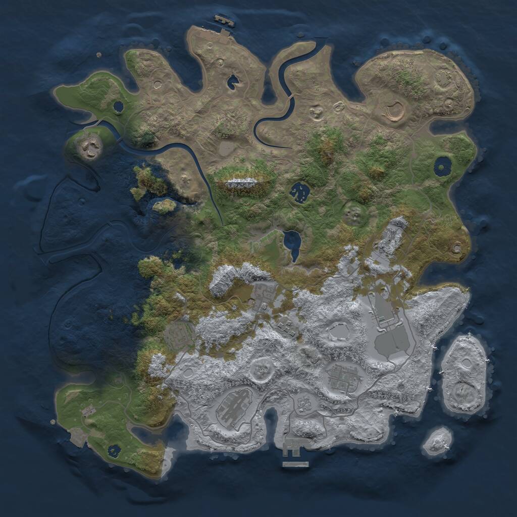 Rust Map: Procedural Map, Size: 4000, Seed: 1978416361, 16 Monuments