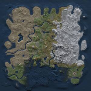 Thumbnail Rust Map: Procedural Map, Size: 5000, Seed: 854708595, 17 Monuments